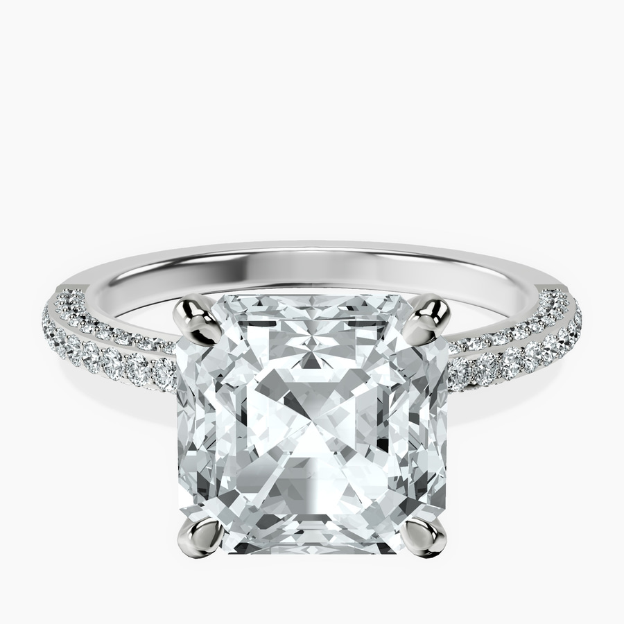 Platinum Grace Micro pavé Eternity Lab Diamond Ring front image