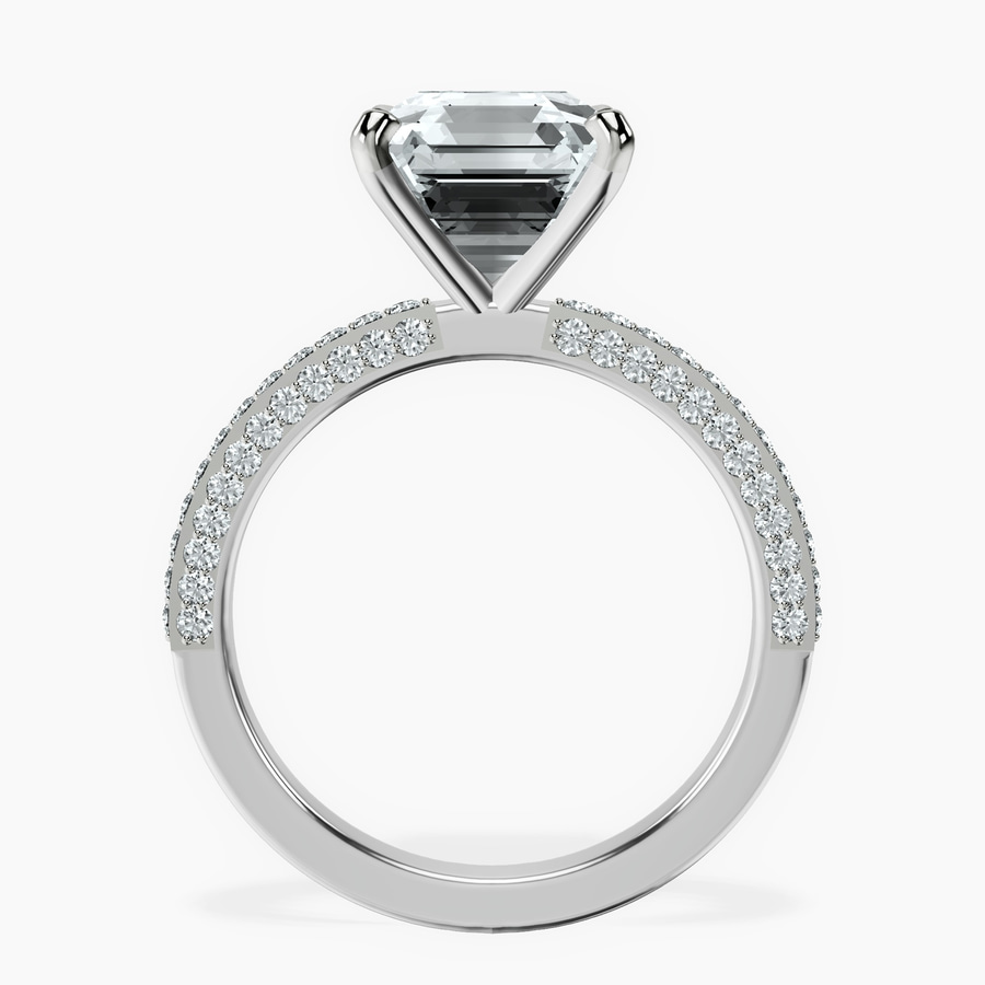 Platinum Grace Micro pavé Eternity Lab Diamond Ring side right image one