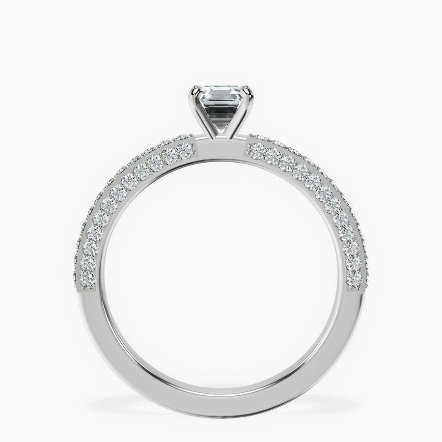 10kt White Gold Grace Micro pavé Eternity Lab Diamond Ring side right image one