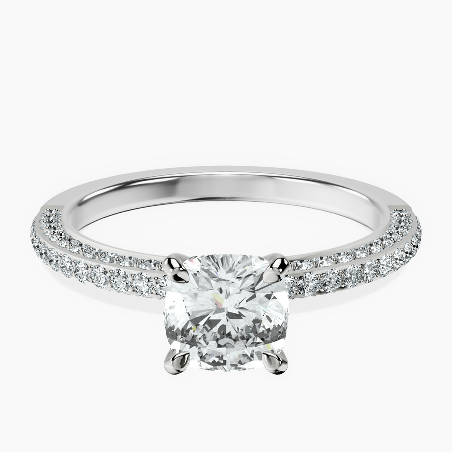 Platinum Grace Micro pavé Eternity Lab Diamond Ring front image