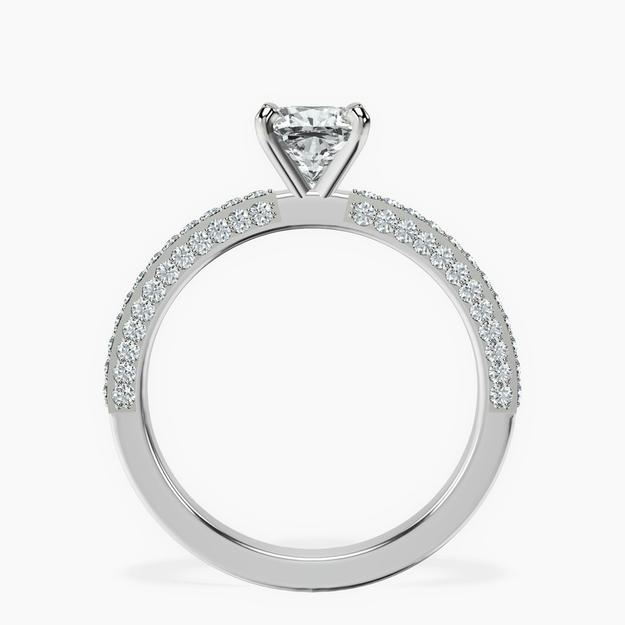 10kt White Gold Grace Micro pavé Eternity Lab Diamond Ring side right image one