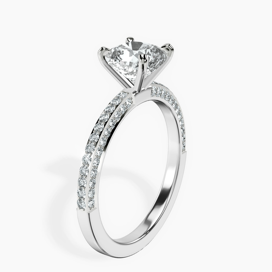 Platinum Grace Micro pavé Eternity Lab Diamond Ring standing product image one