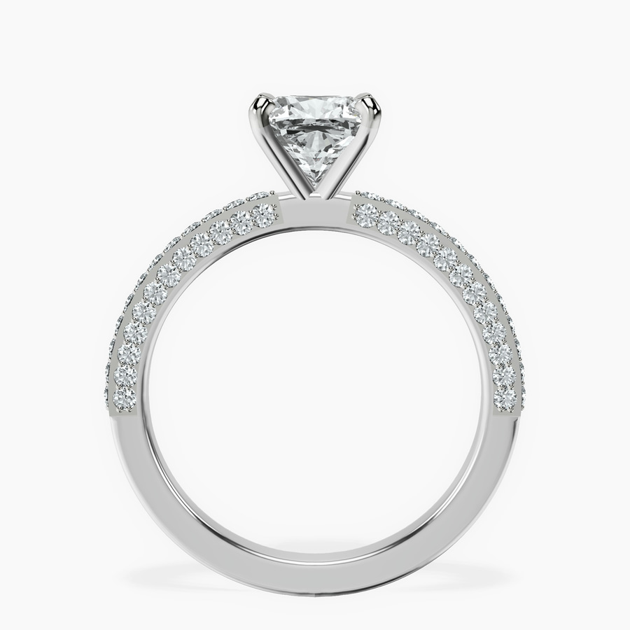 Platinum Grace Micro pavé Eternity Lab Diamond Ring side right image one