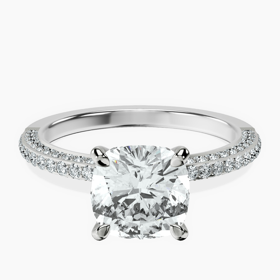 Platinum Grace Micro pavé Eternity Lab Diamond Ring front image