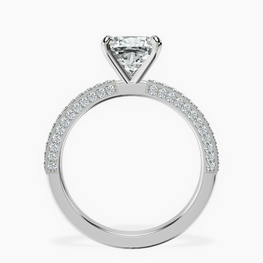 Platinum Grace Micro pavé Eternity Lab Diamond Ring side right image one