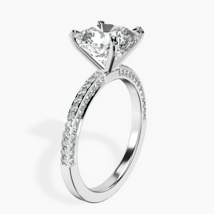 Platinum Grace Micro pavé Eternity Lab Diamond Ring standing product image one