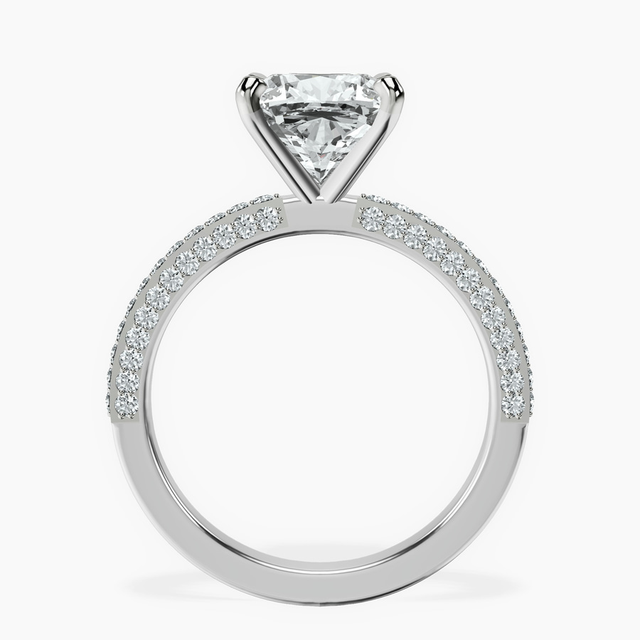 Platinum Grace Micro pavé Eternity Lab Diamond Ring side right image one