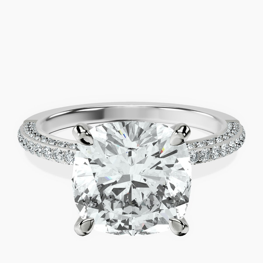 Platinum Grace Micro pavé Eternity Lab Diamond Ring front image