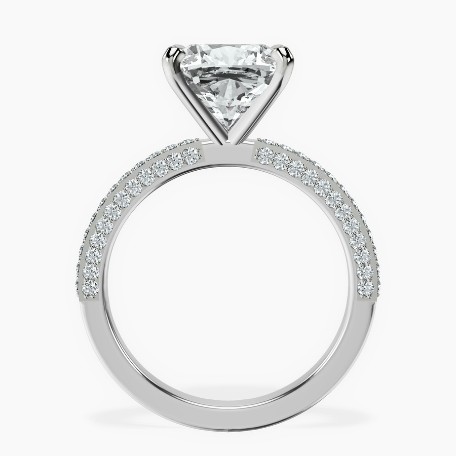 10kt White Gold Grace Micro pavé Eternity Lab Diamond Ring side right image one