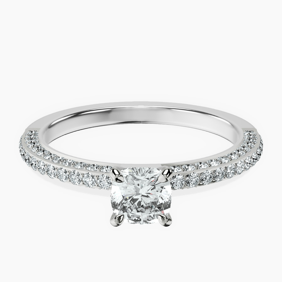 Platinum Grace Micro pavé Eternity Lab Diamond Ring front image