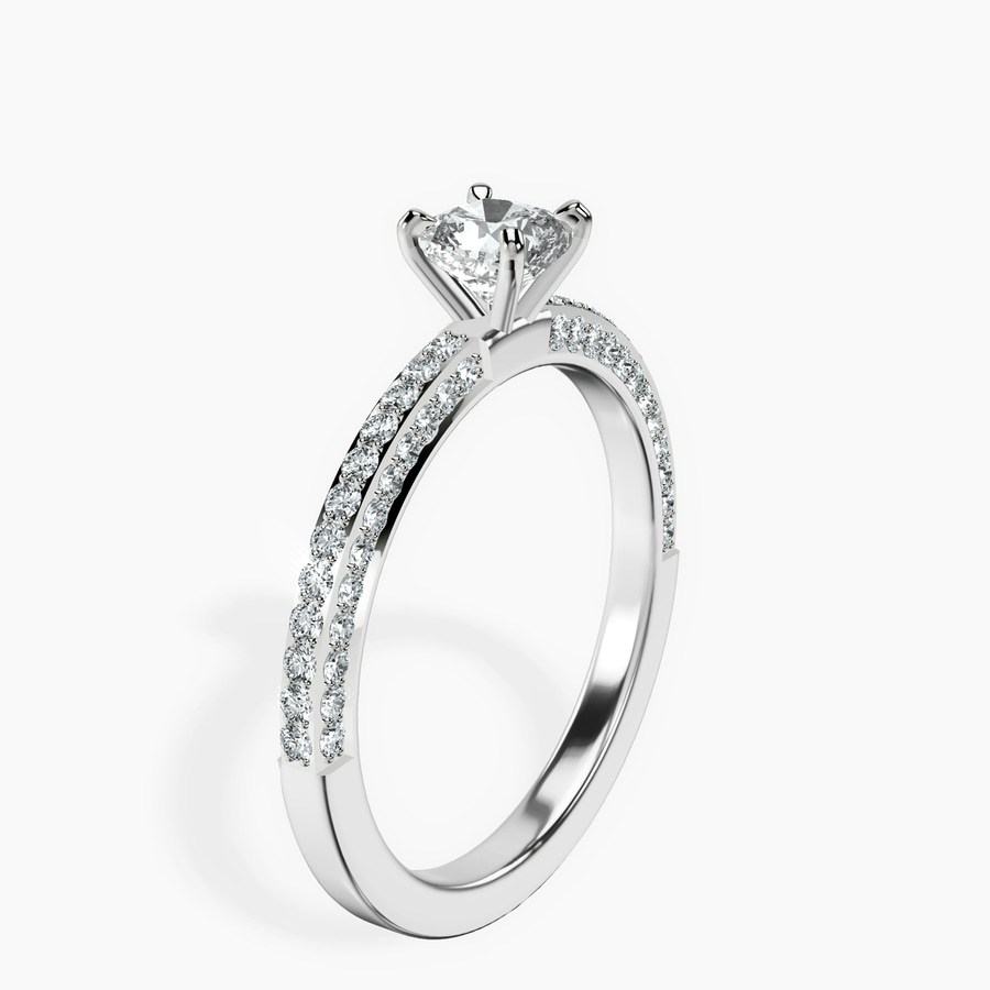 10ct White Gold Grace Micro pavé Eternity Lab Diamond Ring standing product image one