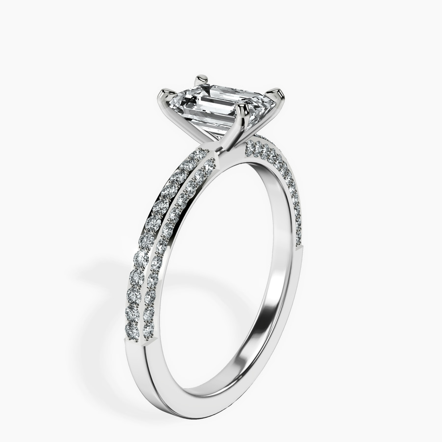 14kt White Gold Grace Micro pavé Eternity Lab Diamond Ring standing product image one