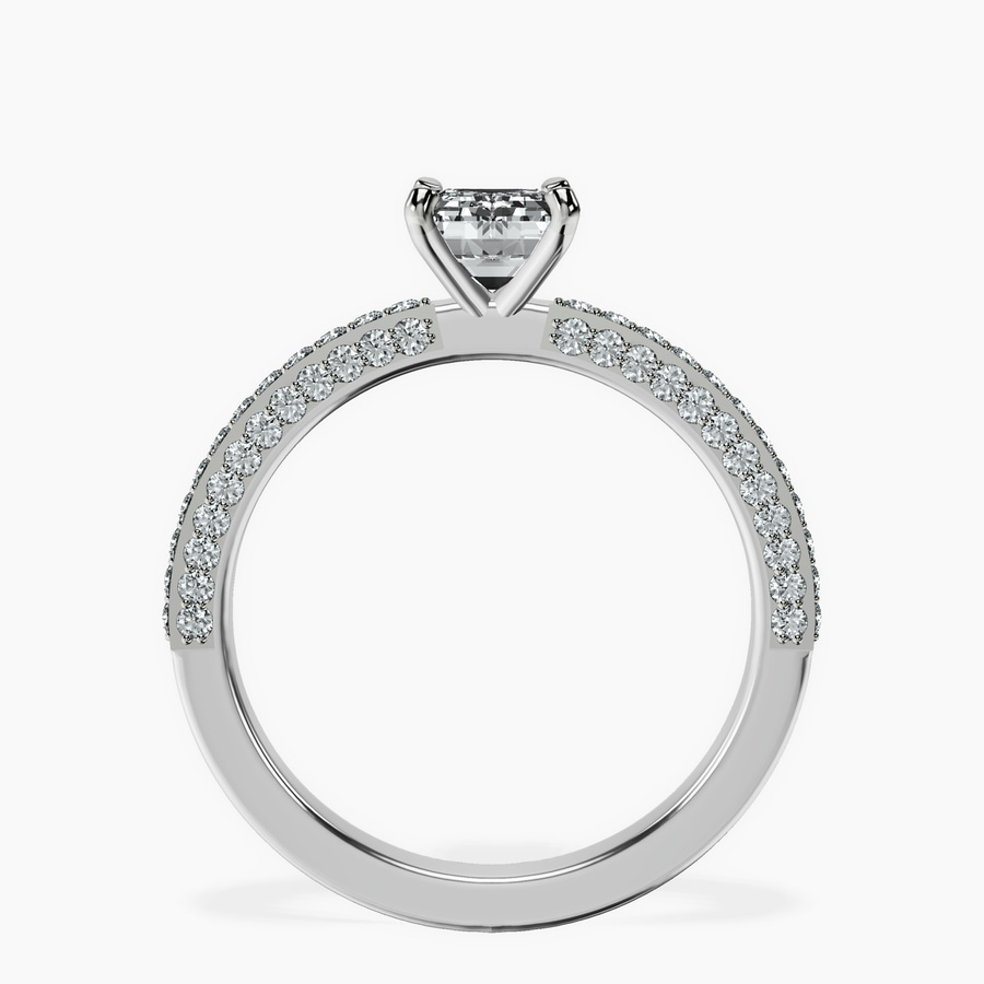 14kt White Gold Grace Micro pavé Eternity Lab Diamond Ring side right image one