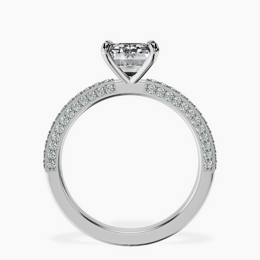 Platinum Grace Micro pavé Eternity Lab Diamond Ring side right image one