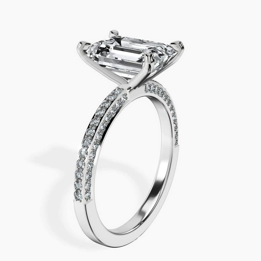Platinum Grace Micro pavé Eternity Lab Diamond Ring standing product image one
