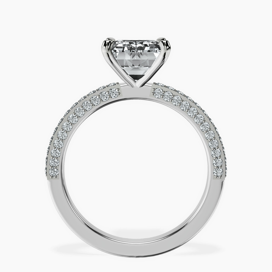 Platinum Grace Micro pavé Eternity Lab Diamond Ring side right image one