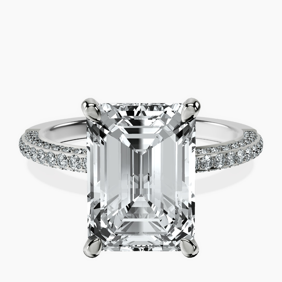 Platinum Grace Micro pavé Eternity Lab Diamond Ring front image