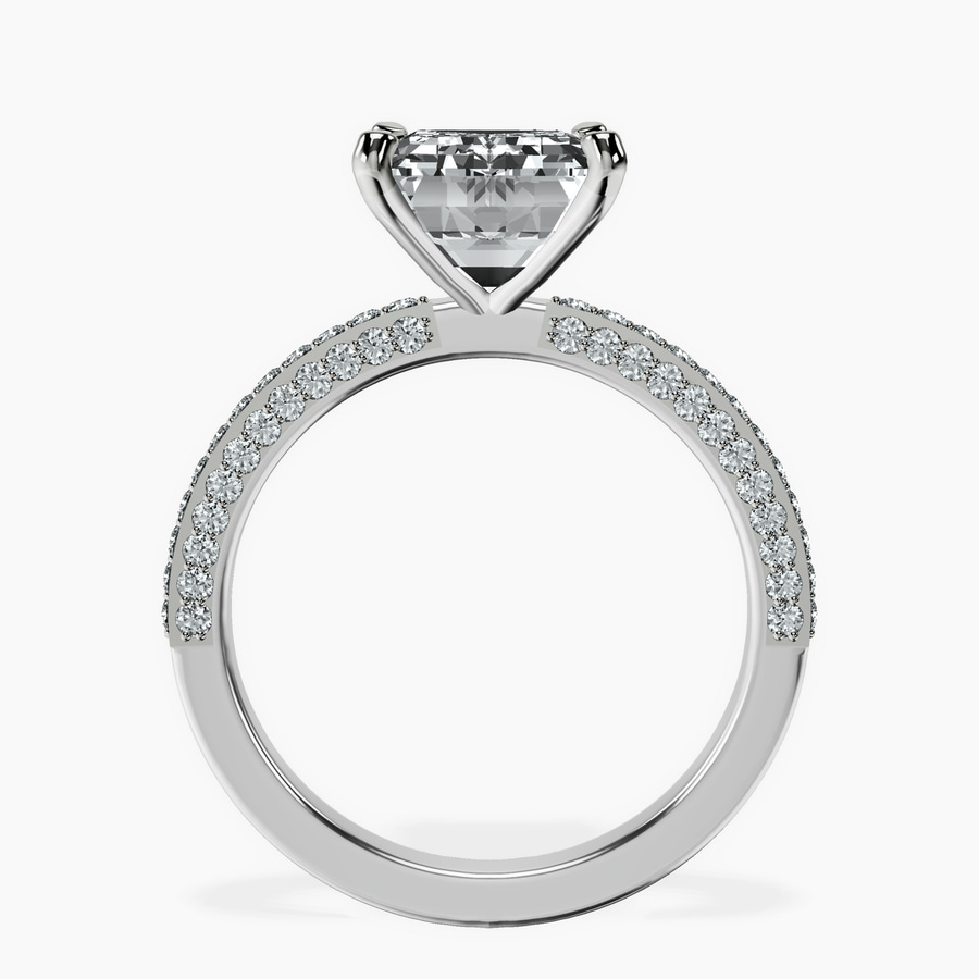 Platinum Grace Micro pavé Eternity Lab Diamond Ring side right image one