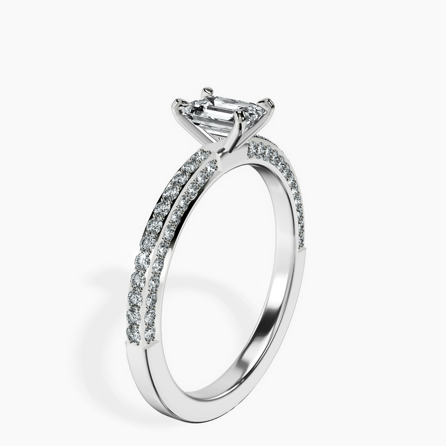 10kt White Gold Grace Micro pavé Eternity Lab Diamond Ring standing product image one