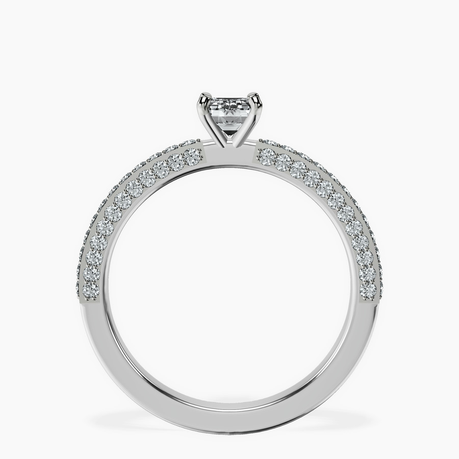 10kt White Gold Grace Micro pavé Eternity Lab Diamond Ring side right image one
