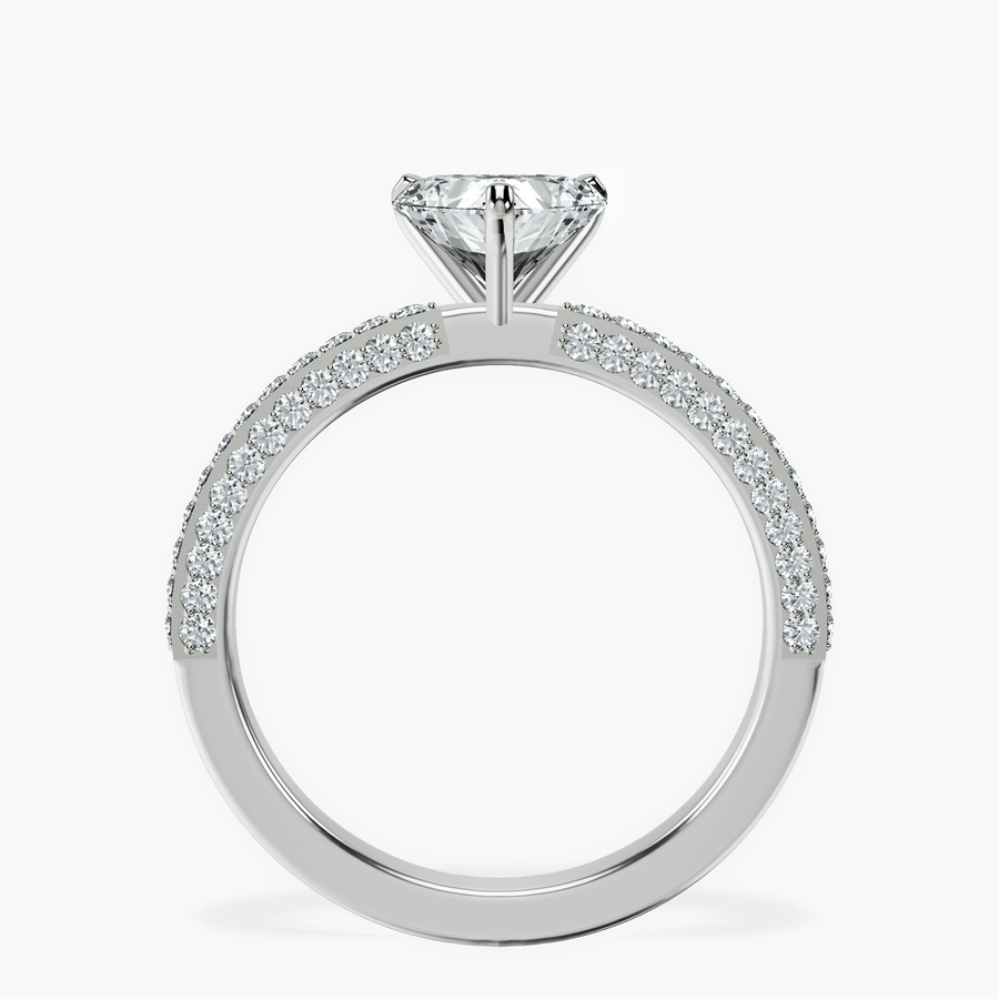 10ct White Gold Grace Micro pavé Eternity Lab Diamond Ring side right image one