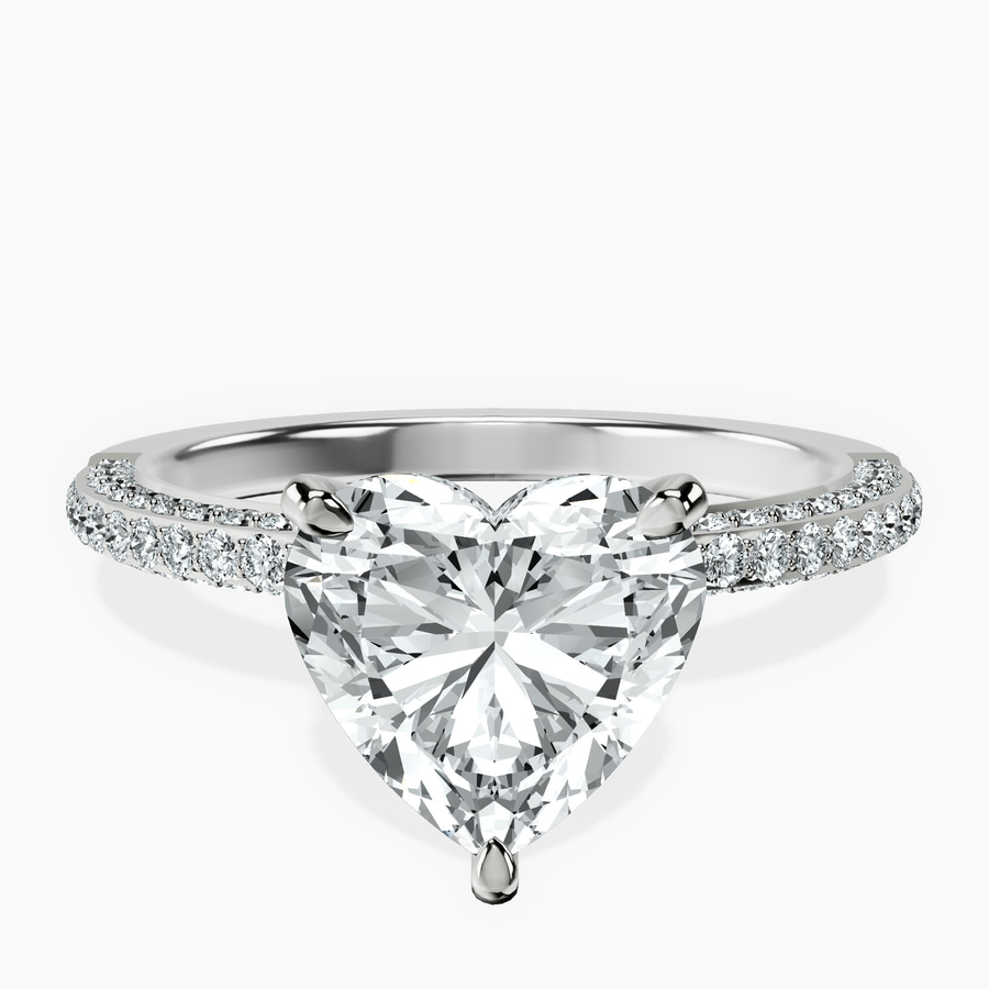 14kt White Gold Grace Micro pavé Eternity Lab Diamond Ring front image