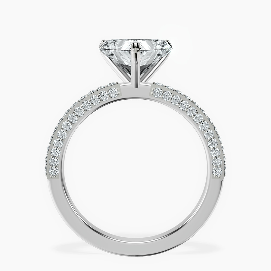 Platinum Grace Micro pavé Eternity Lab Diamond Ring side right image one