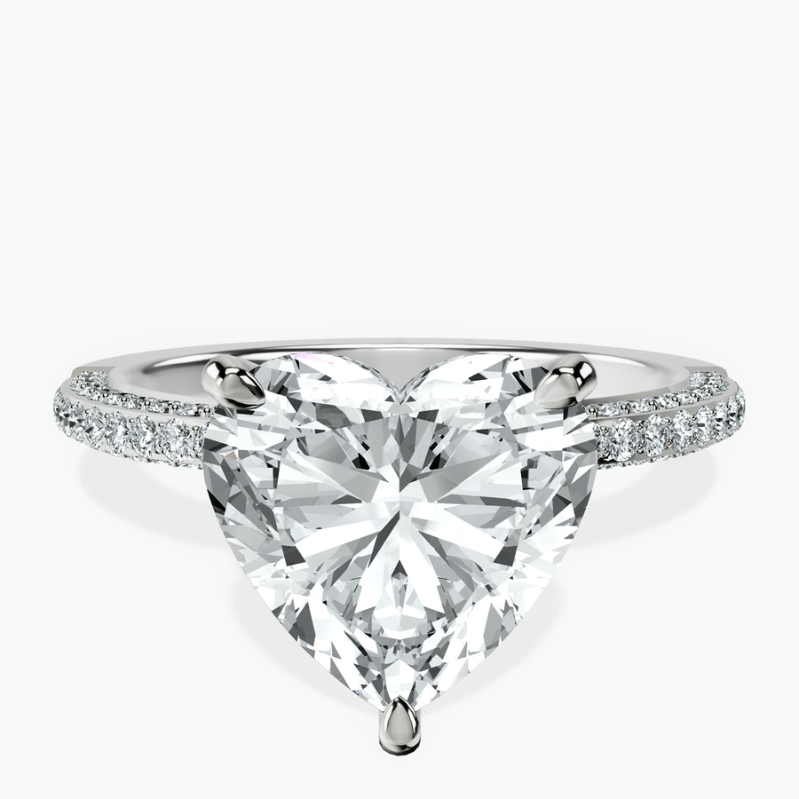 Platinum Grace Micro pavé Eternity Lab Diamond Ring front image