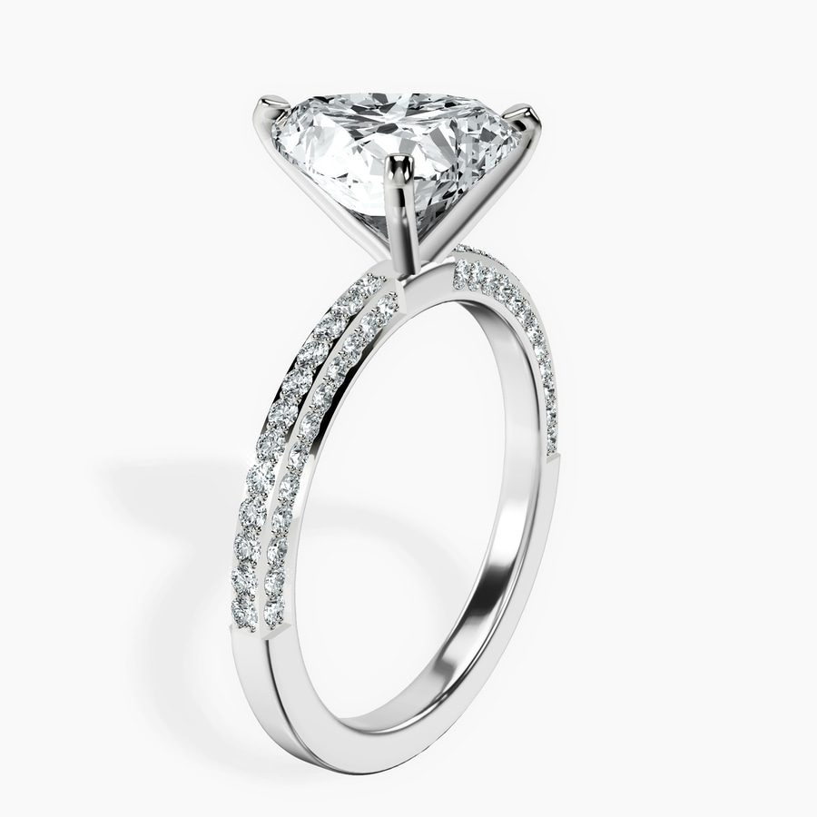 Platinum Grace Micro pavé Eternity Lab Diamond Ring standing product image one