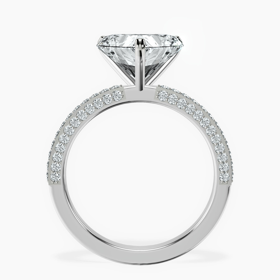 Platinum Grace Micro pavé Eternity Lab Diamond Ring side right image one