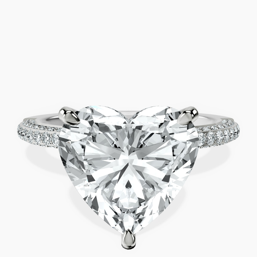 10kt White Gold Grace Micro pavé Eternity Lab Diamond Ring front image