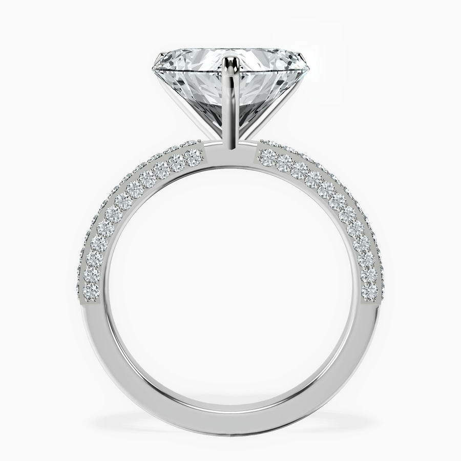 Platinum Grace Micro pavé Eternity Lab Diamond Ring side right image one