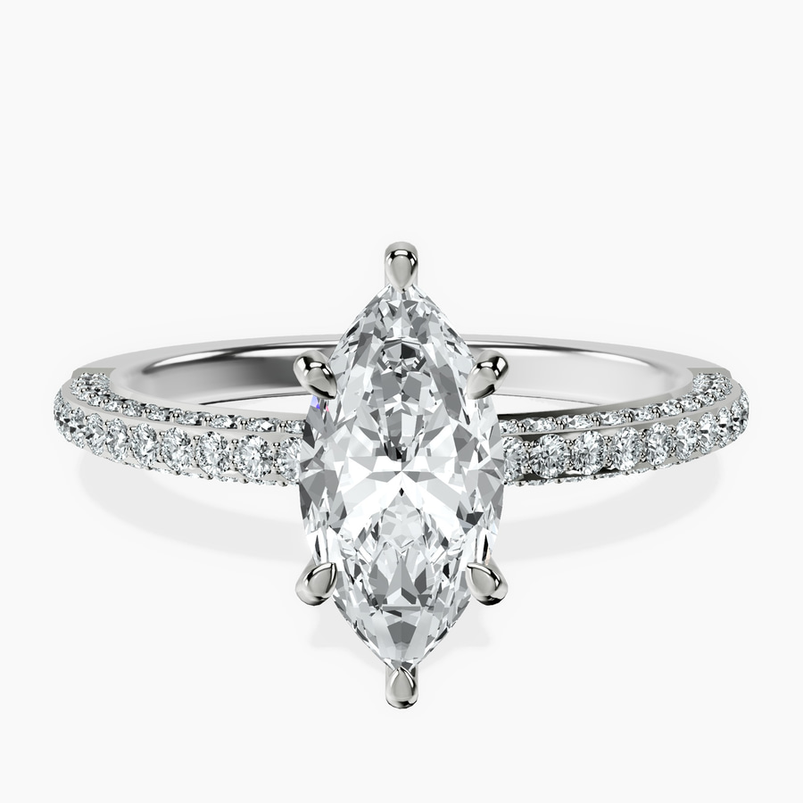 18kt White Gold Grace Micro pavé Eternity Lab Diamond Ring front image