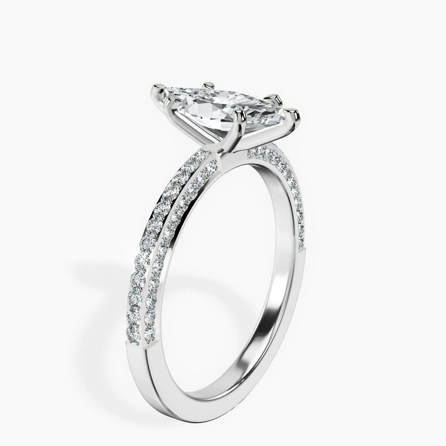 10kt White Gold Grace Micro pavé Eternity Lab Diamond Ring standing product image one