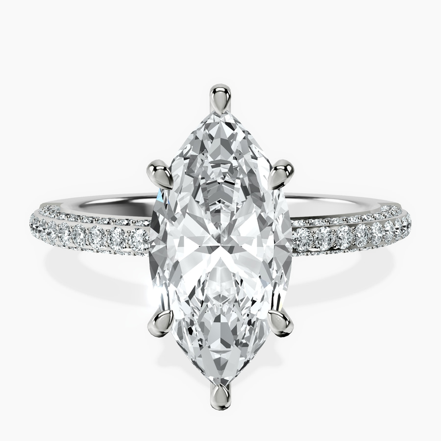 10kt White Gold Grace Micro pavé Eternity Lab Diamond Ring front image