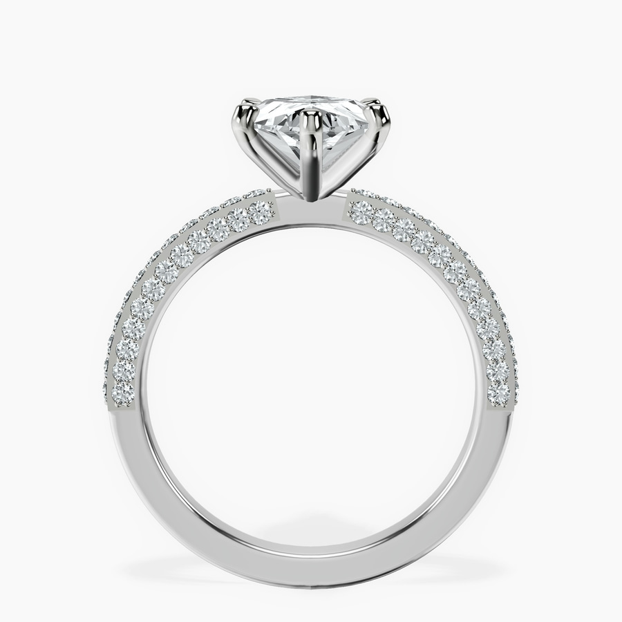 Platinum Grace Micro pavé Eternity Lab Diamond Ring side right image one
