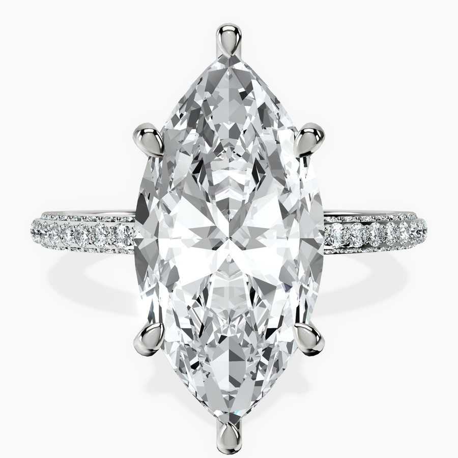 Platinum Grace Micro pavé Eternity Lab Diamond Ring front image