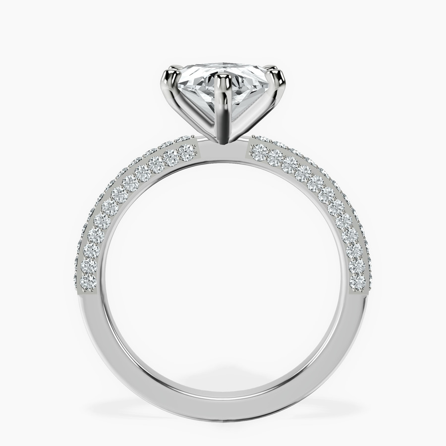 10kt White Gold Grace Micro pavé Eternity Lab Diamond Ring side right image one