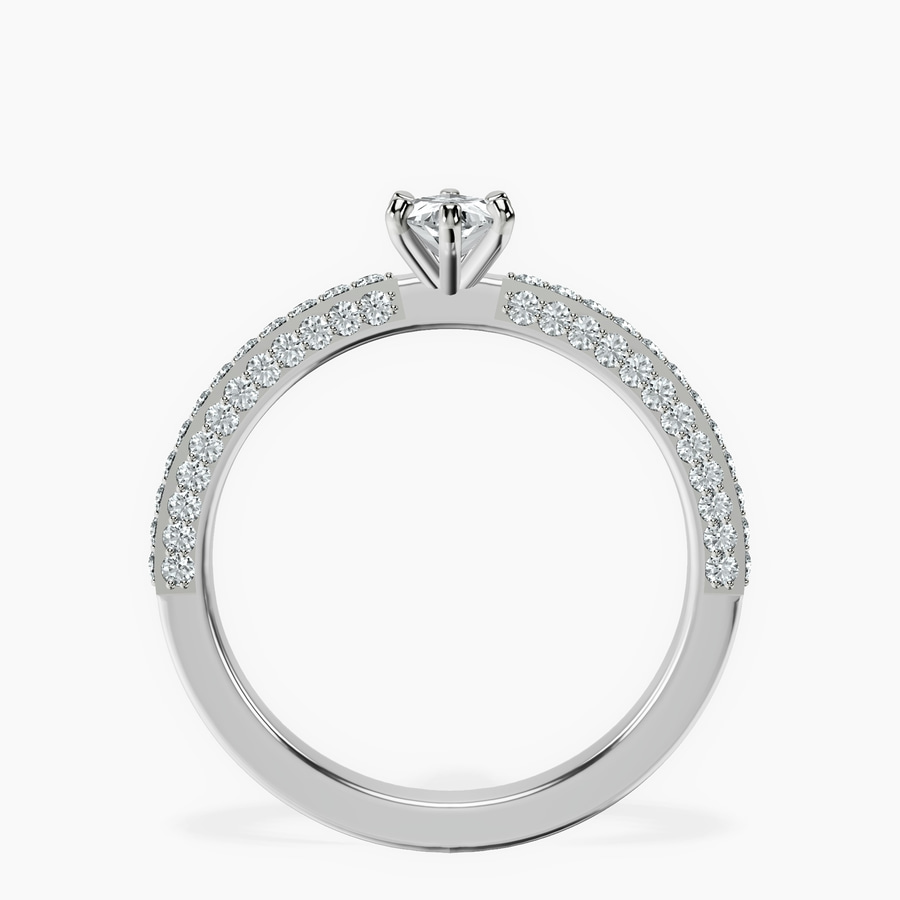 Platinum Grace Micro pavé Eternity Lab Diamond Ring side right image one