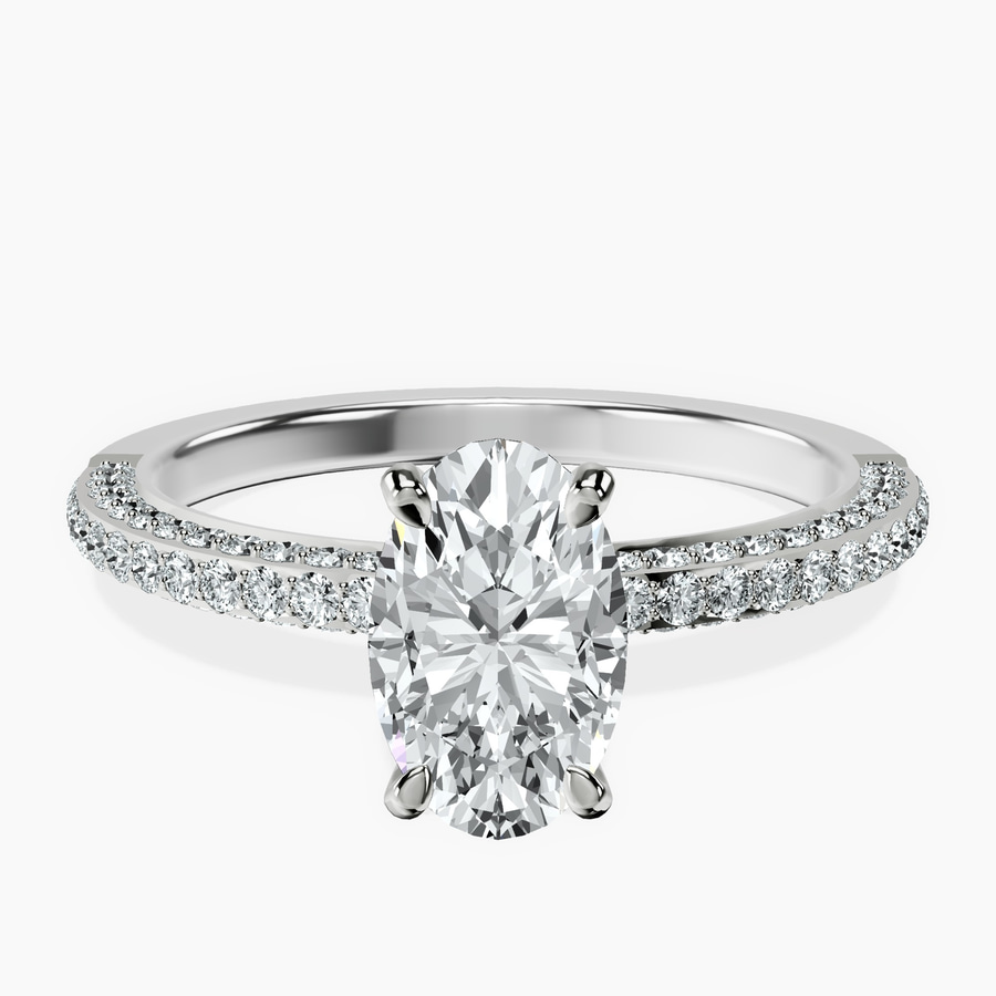 Platinum Grace Micro pavé Eternity Lab Diamond Ring front image