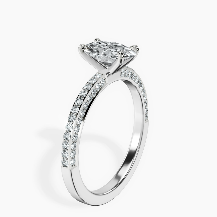 Platinum Grace Micro pavé Eternity Lab Diamond Ring standing product image one