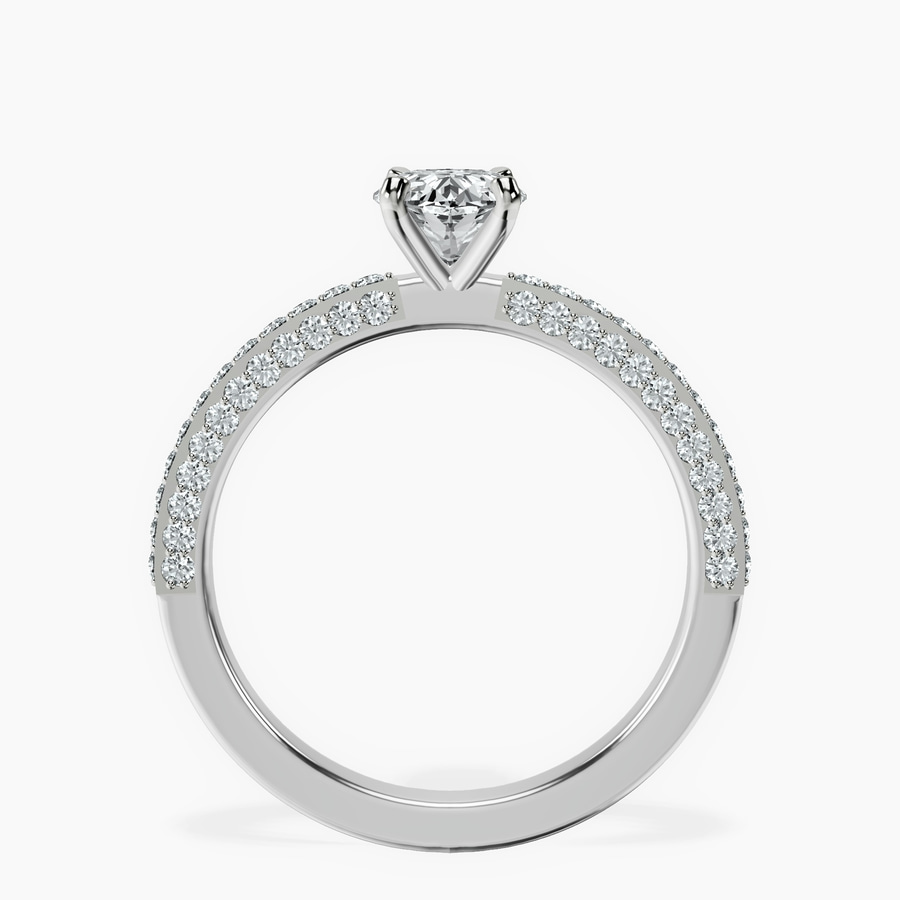 Platinum Grace Micro pavé Eternity Lab Diamond Ring side right image one
