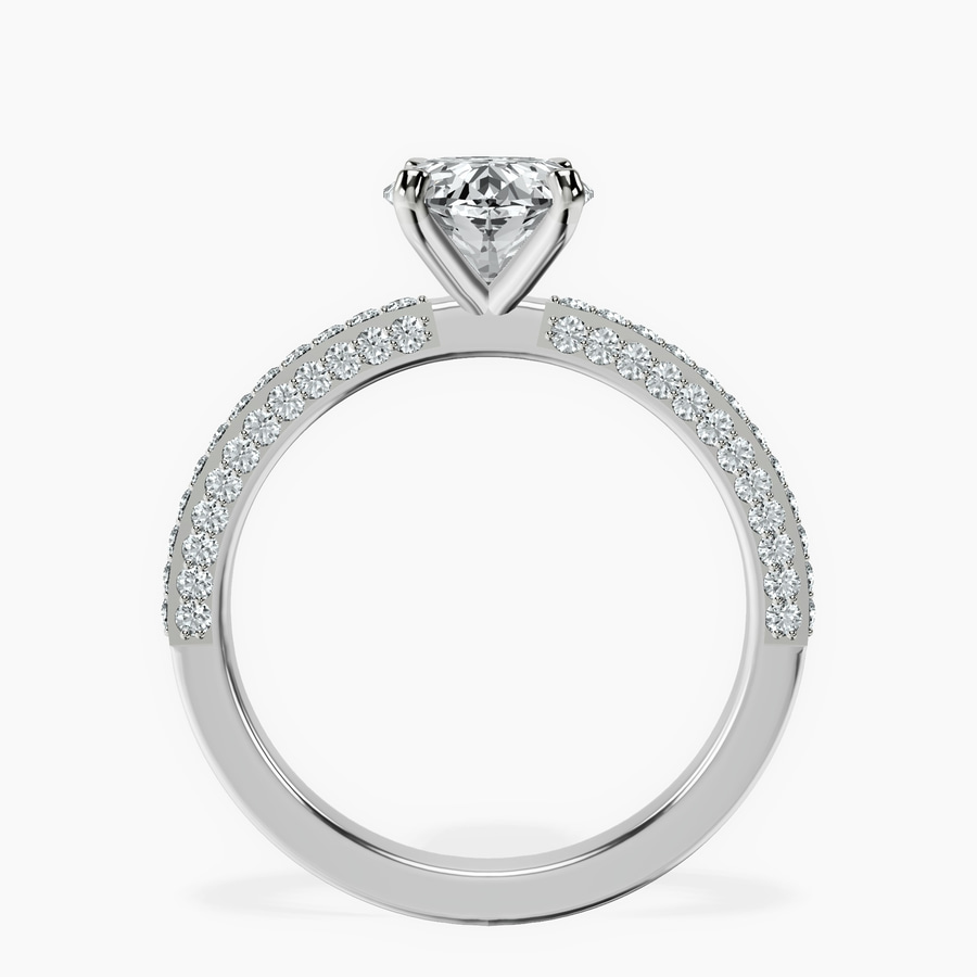 Platinum Grace Micro pavé Eternity Lab Diamond Ring side right image one
