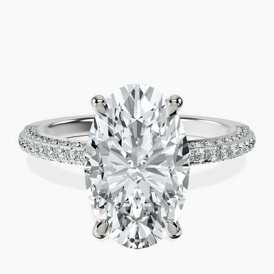 Platinum Grace Micro pavé Eternity Lab Diamond Ring front image