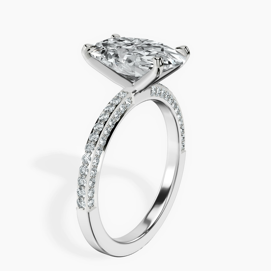 Platinum Grace Micro pavé Eternity Lab Diamond Ring standing product image one