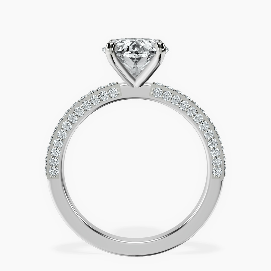 Platinum Grace Micro pavé Eternity Lab Diamond Ring side right image one