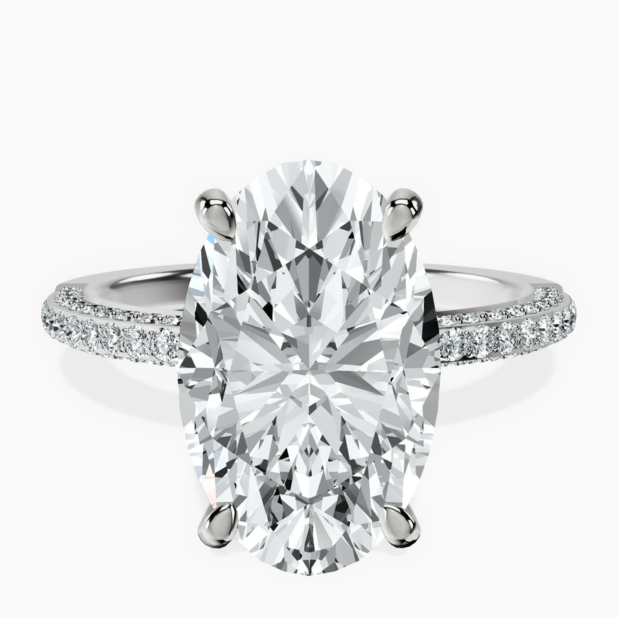 Platinum Grace Micro pavé Eternity Lab Diamond Ring front image