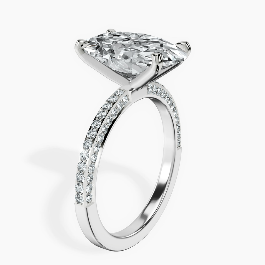 Platinum Grace Micro pavé Eternity Lab Diamond Ring standing product image one