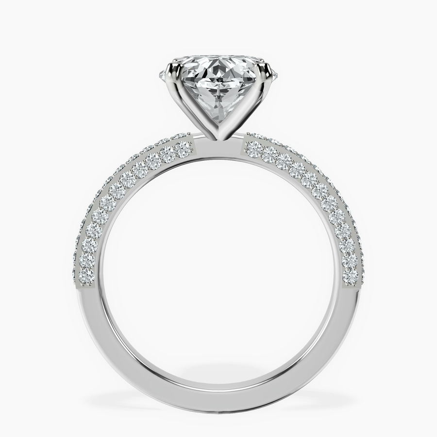 Platinum Grace Micro pavé Eternity Lab Diamond Ring side right image one