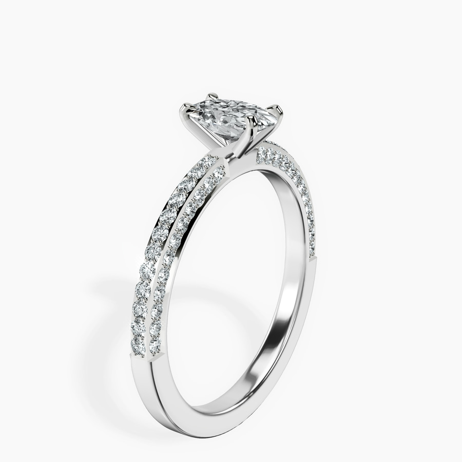10kt White Gold Grace Micro pavé Eternity Lab Diamond Ring standing product image one